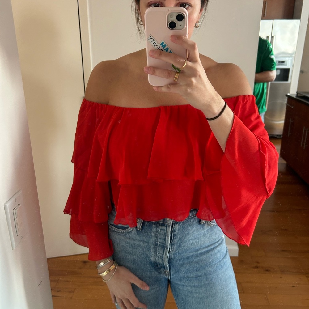 Show Me Your MuMu off the shoulder top